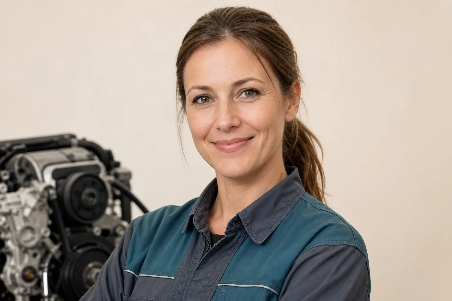 Portrait of Elena Voss, Engine and Drivetrain Specialist at macrobiotx, 400x400